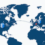 Schweizer Hosting im Vergleich – Weltkarte mit Server-Standorten und Latenz-Werten